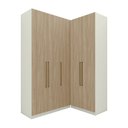 Ver imagem 7 de Guarda Roupa de Canto Bellagio 5 Portas 3 Gavetas MDP Areia HP-Jequitibá Casa 812 173cm