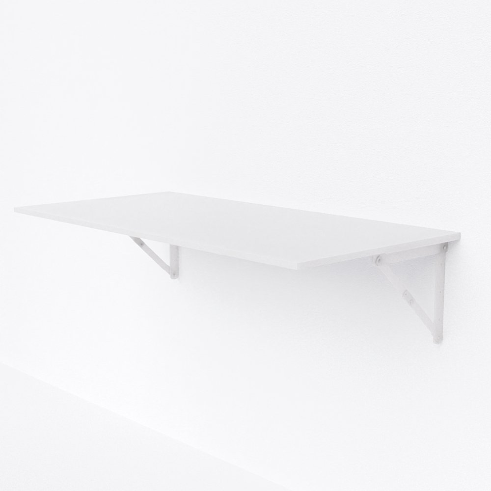 Mesa Reta Suspensa Dobravel 120x30cm:branco