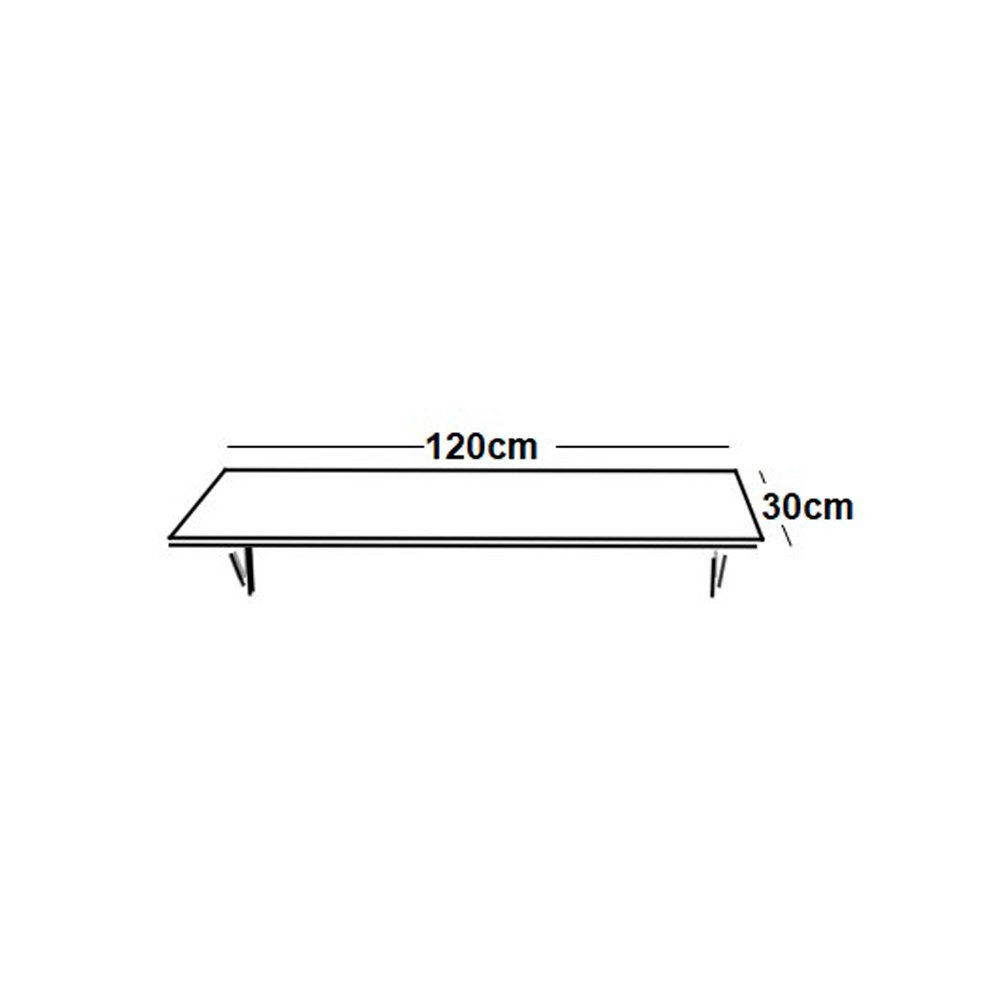 Mesa Reta Suspensa Dobravel 120x30cm:branco - 2