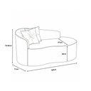 Ver imagem 3 de Kit de 01 Sofá Orgânico Curvo Feijão + 02 Poltronas Confortável Sala Estúdio Amore Bouclê Bege - Mon