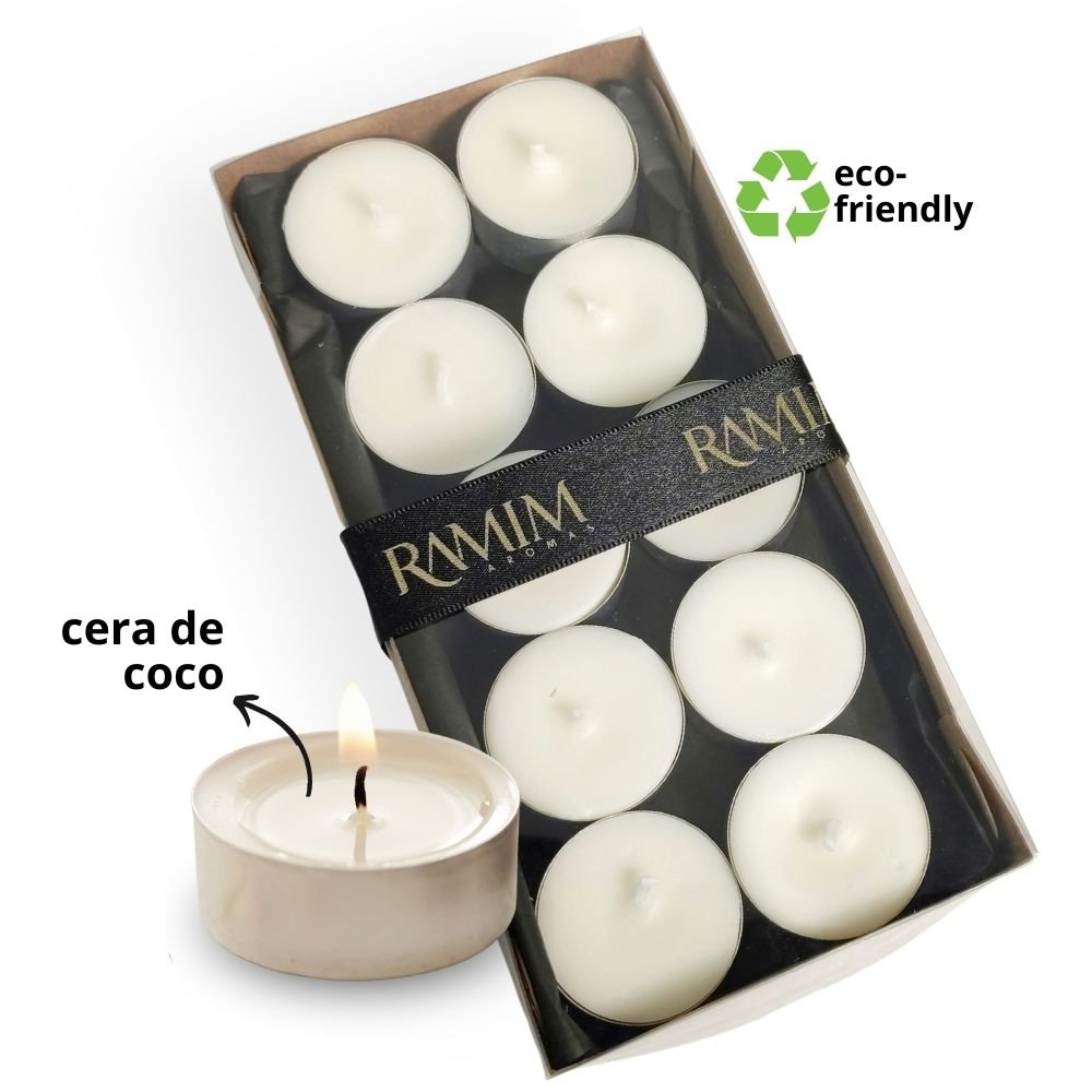 Kit 10 Mini Velas Aromáticas Rechaud Petit - Ponto de Luz Ramim Aromas Lavanda