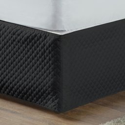 Saia Box Solteiro Basic Matelada Preto - 1