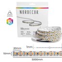 Ver imagem 3 de Fita Perfil Irc97 Dimerizável 5m 12v 14w Ip20 2700k 156l/m 10mm-nordecor