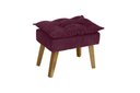 Ver imagem 3 de Poltrona Decorativa Opala e Puff Suede Bordô Su Decor