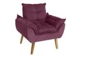 Ver imagem 2 de Poltrona Decorativa Opala e Puff Suede Bordô Su Decor