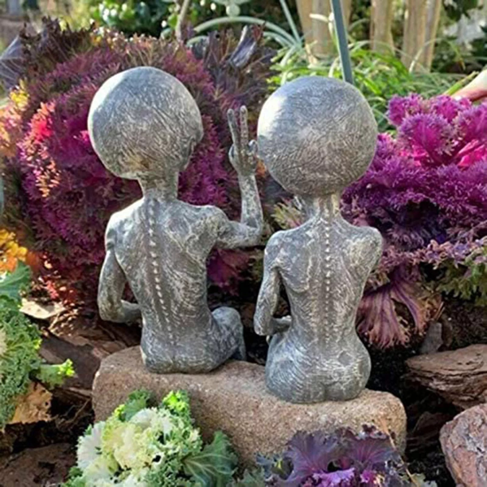 Estátua Alienígena Escultura Decoração Alien Área 51 E.T - Masculino - 8