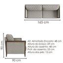 Ver imagem 3 de Sofa 2 Lugares Ambar 165 cm Braços Pes em Madeira Boucle Tce 1018 Moll