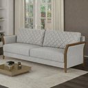 Ver imagem 2 de Sofa 2 Lugares Ambar 165 cm Braços Pes em Madeira Boucle Tce 1018 Moll
