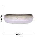 Ver imagem 2 de Vaso Bacia Decorativo Osaka Branco Gold Vietnamita 11,5X44X36cm