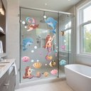 Ver imagem 3 de Adesivo Box Banheiro Sereias Golfinhos Infantil Meninas