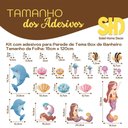 Ver imagem 4 de Adesivo Box Banheiro Sereias Golfinhos Infantil Meninas