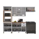 Ver imagem 3 de Cozinha Compacta Modulada Nara 12 Portas 2 Gavetas MDF 270cm Branco Fidelita Móveis