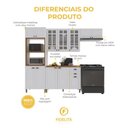 Ver imagem 5 de Cozinha Compacta Modulada Nara 12 Portas 2 Gavetas MDF 270cm Branco Fidelita Móveis