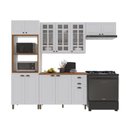 Ver imagem 4 de Cozinha Compacta Modulada Nara 12 Portas 2 Gavetas MDF 270cm Branco Fidelita Móveis