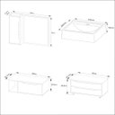 Ver imagem 4 de Kit Gabinete Suspenso com Cuba, Espelheira e Gaveteiro Amêndoa Branco Tecno Mobili