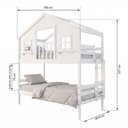 Ver imagem 4 de Beliche Infantil Casinha Dos Sonhos com Varanda Madeira Maciça Branco Megamobilia