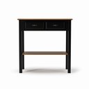 Ver imagem 2 de Aparador 2 Gavetas Clássico Pequeno MDF Montado Ecomem Prateleira Preto - Imbuia