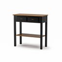 Ver imagem 1 de Aparador 2 Gavetas Clássico Pequeno MDF Montado Ecomem Prateleira Preto - Imbuia
