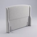 Ver mais imagens de Cabeceira para Cama Box Casal Padrão Shae 140cm Estofada com Frame Linho Cinza - Desk Design