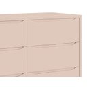 Ver imagem 4 de Cômoda 6 Gavetas Théo New Rosa Fosco com Madeira - Reller