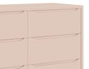 Ver imagem 4 de Cômoda 6 Gavetas Théo New Rosa Fosco com Madeira - Reller