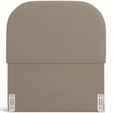 Ver imagem 3 de Cabeceira Cama Box 100cm Lanna com Puff Recamier Doha W01 Bouclê Bege - Lyam Decor