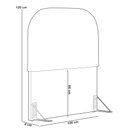 Ver imagem 7 de Cabeceira Cama Box 100cm Lanna com Puff Recamier Doha W01 Bouclê Bege - Lyam Decor
