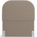 Ver mais imagens de Cabeceira Cama Box 100cm Lanna com Puff Recamier Doha W01 Bouclê Bege - Lyam Decor