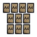 Ver imagem 1 de Kit 10 Molduras Quadro Moldura Preta