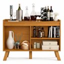 Ver imagem 3 de Buffet Aparador Cancún 4 Portas Cinamomo/branco Tx - Pr Móveis