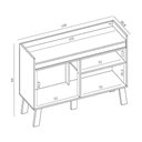 Ver imagem 4 de Buffet Aparador Cancún 4 Portas Cinamomo/branco Tx - Pr Móveis