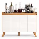 Ver imagem 1 de Buffet Aparador Cancún 4 Portas Cinamomo/branco Tx - Pr Móveis