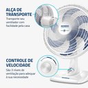 Ver imagem 5 de Ventilador de Mesa Mondial Super Power 6 Pás 140w 40cm Branco e Azul Vsp-40-w - 127v