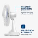 Ver imagem 4 de Ventilador de Mesa Mondial Super Power 6 Pás 140w 40cm Branco e Azul Vsp-40-w - 127v
