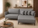 Ver imagem 2 de Sofá Ibiza Linho Cinza 1.90m Chaise Lado Direito ou Esquerdo – Design Moderno e Conforto Premium