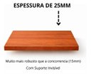 Ver imagem 3 de Prateleira MDF 40x20 Moderna Suporte Parede Invisivel 25mm Italian Noce