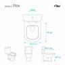 Tampa de Vaso Flox Marfim para Bacia Fiori 6lpf - 4