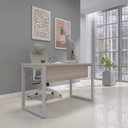 Ver imagem 1 de Escrivaninha Mesa Escritório X 150cm Industrial Castanheira e Cinza