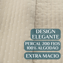 Ver imagem 3 de Conjunto Cama Casal King Size Lory 200 Fios Bordado 100%algodao Verity:caqui