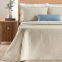 Ver imagem 1 de Conjunto Cama Casal King Size Lory 200 Fios Bordado 100%algodao Verity:caqui