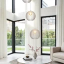 Ver imagem 6 de Lustre Trio Cnidário Ac. Cristal para Pé Direito Alto