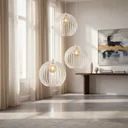 Ver imagem 1 de Lustre Trio Cnidário Ac. Cristal para Pé Direito Alto