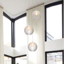 Ver imagem 2 de Lustre Trio Cnidário Ac. Cristal para Pé Direito Alto