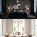 Ver imagem 7 de Lustre Trio Cnidário Ac. Cristal para Pé Direito Alto