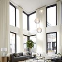 Ver imagem 5 de Lustre Trio Cnidário Ac. Cristal para Pé Direito Alto