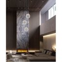 Ver imagem 4 de Lustre Trio Cnidário Ac. Cristal para Pé Direito Alto