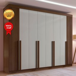 Guarda-Roupa Casal MDF 8 Portas Ripado Imperio - 9