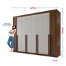 Guarda-Roupa Casal MDF 8 Portas Ripado Imperio - 3