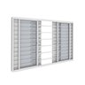 Janela Veneziana 6 Folhas Alumínio Branco com Grade:1200 X 1000 X 70 com Fecho Sobrepor - 1