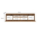Ver imagem 3 de Rack Glimmer 1.7 Suspenso 100% MDF com Portas Ripadas para Sala de Estar – Canella